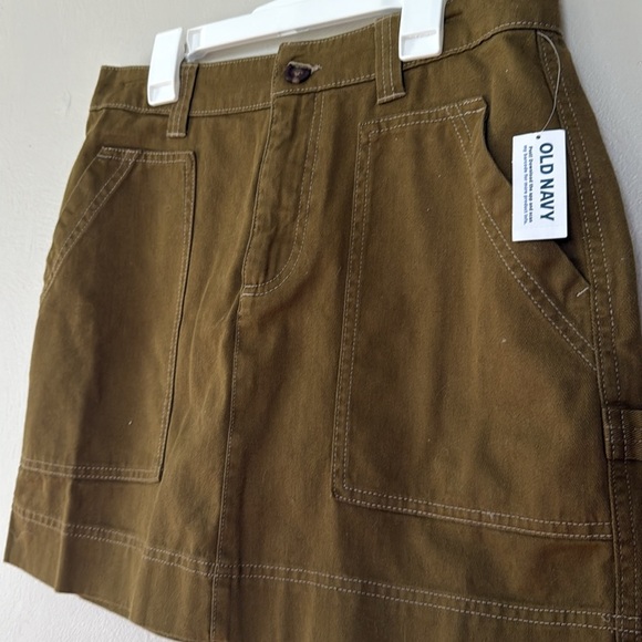 NWT Old Navy Olive Green Mini Skirt 4 - Picture 2 of 7
